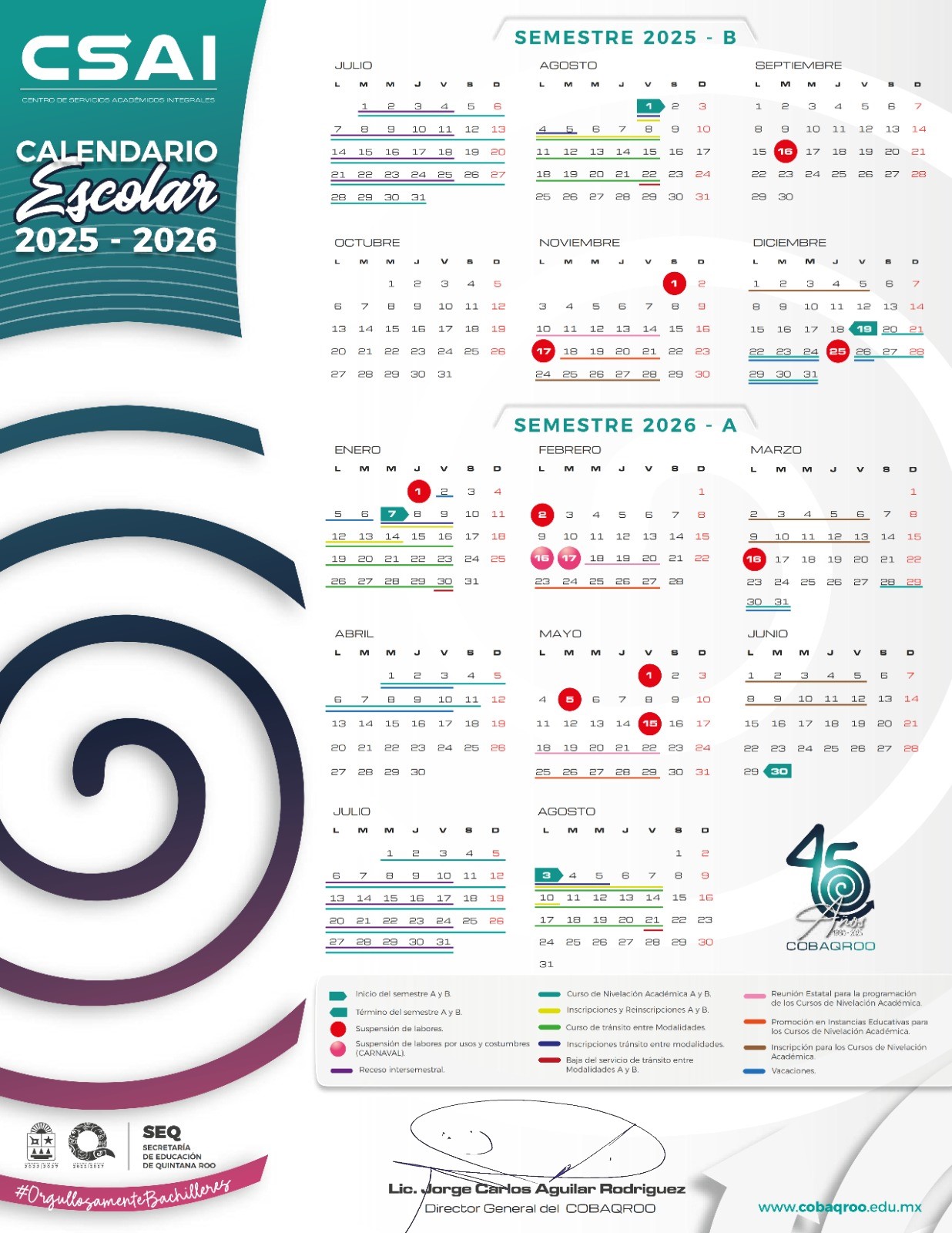 Calendario CSAI 2025-2026